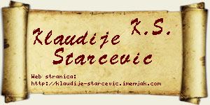Klaudije Starčević vizit kartica